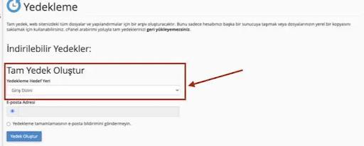 Cpanel Yedek Alma | Atak Domain Hosting