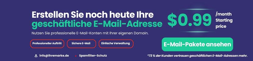Create a professional email address with your domain
