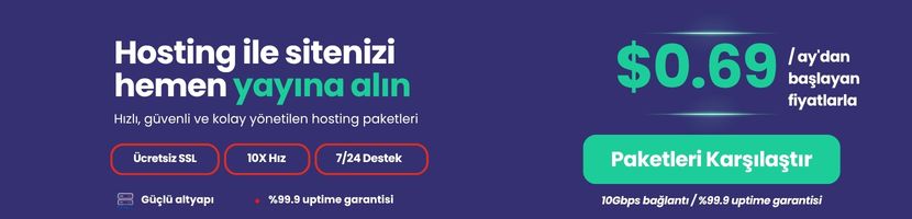 Web hosting paketleri ile web sitenizi hızlı, g&uuml;venli ve kesintisiz yayına alın
