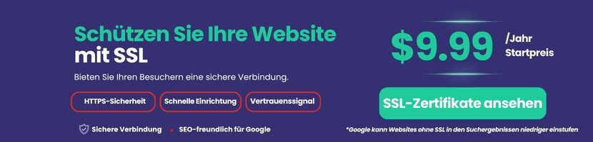 SSL-Zertifikat zum Schutz Ihrer Website und f&uuml;r eine sichere HTTPS-Verbindung
