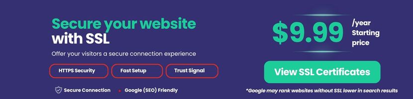 Protect your website with an SSL certificate and secure HTTPS connection