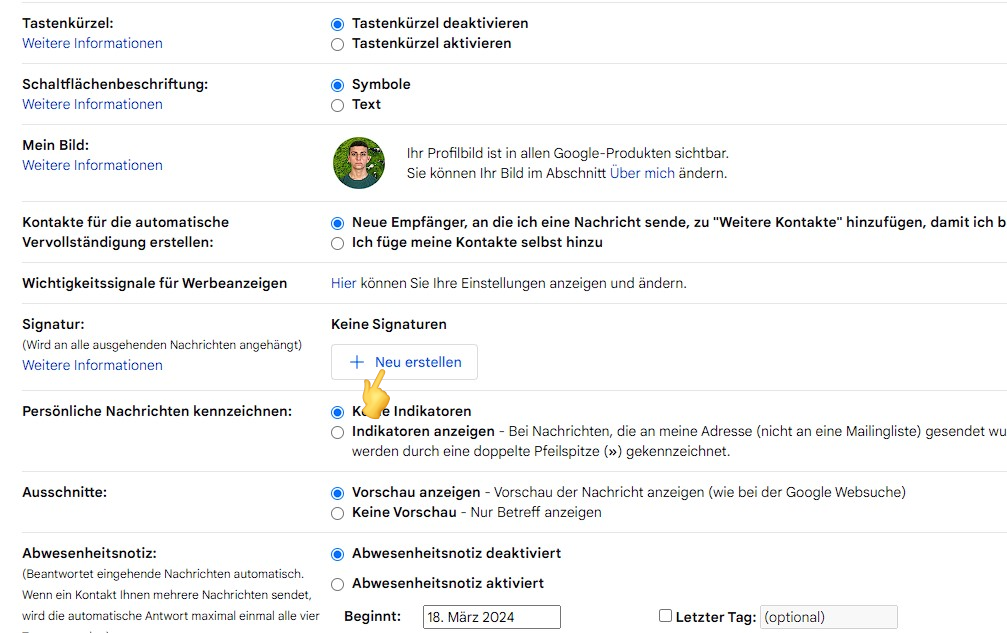 Hinzufügen einer E-Mail-Signatur in Gmail - Atak Domain