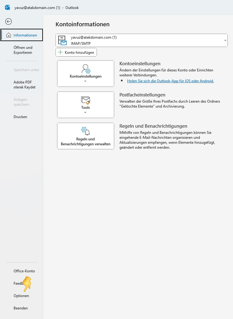 Hinzufügen einer E-Mail-Signatur in Outlook - Atak Domain