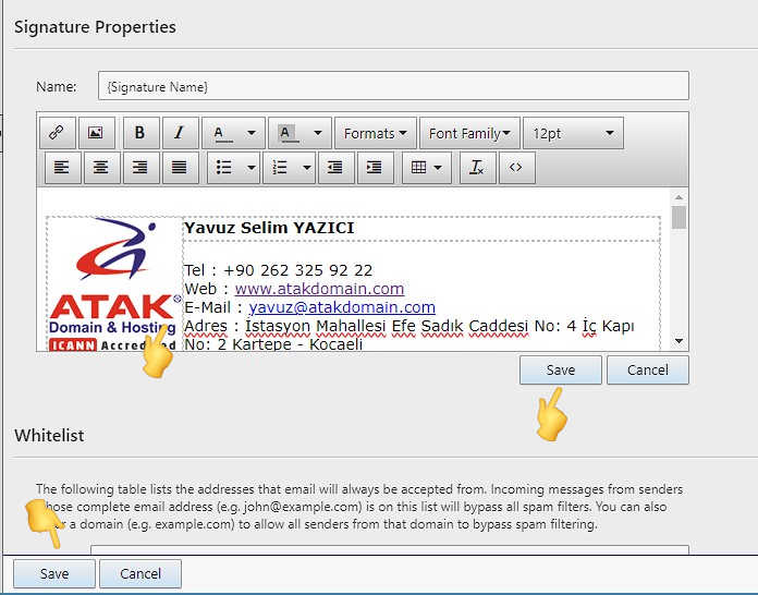How To Add Mail Signature In Maillb - Atak Domain