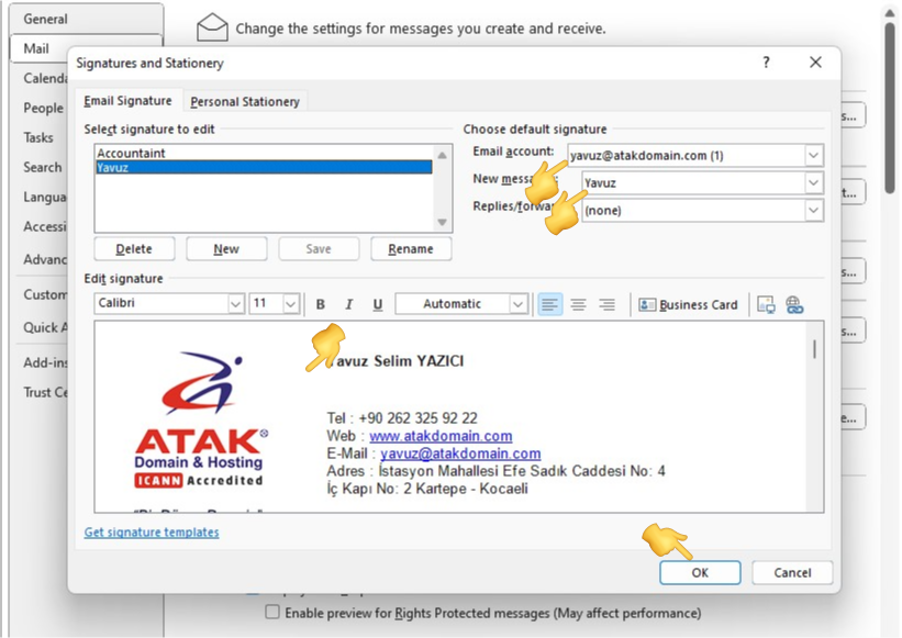 How To Add Mail Signature In Outlook - Atak Domain