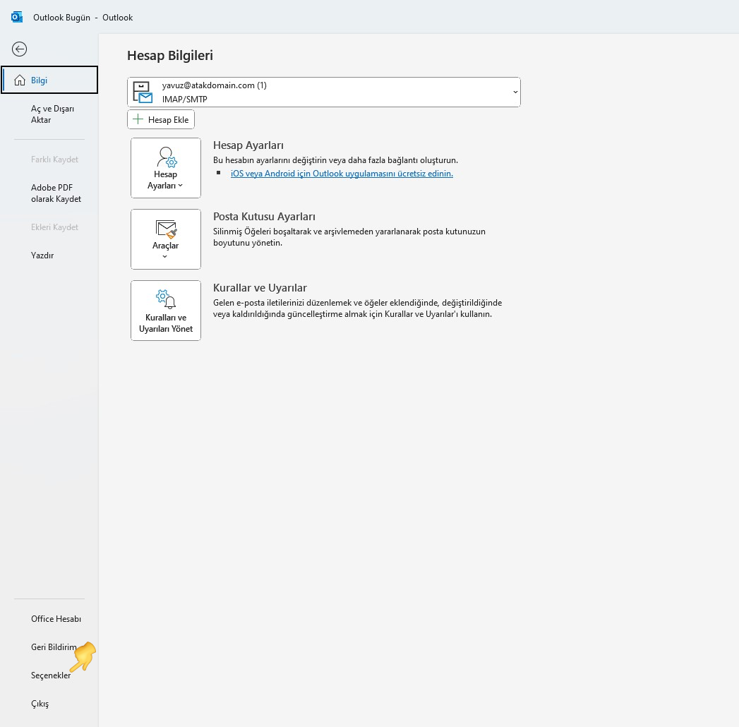 Outlook'ta Email İmzası Ekleme - Atak Domain