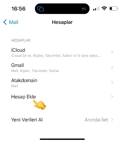 iPhone Mail Kurulumu - Atak Domain