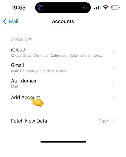 How to add email to iPhone - Atak Domain