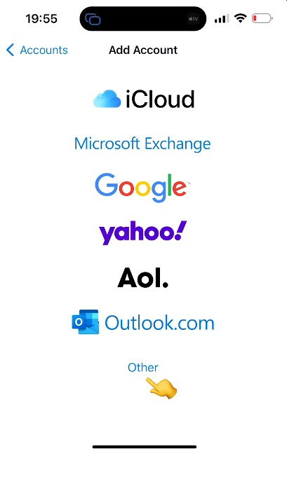 How to add email to iPhone - Atak Domain