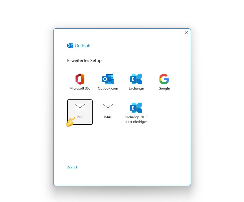 Outlook Mail Einrichtung  – Atak Domain