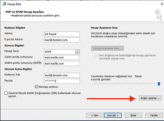 Outlook Mail Kurulumu - Atak Domain