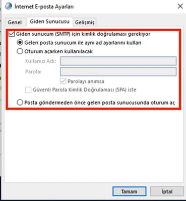 Outlook Mail Kurulumu - Atak Domain