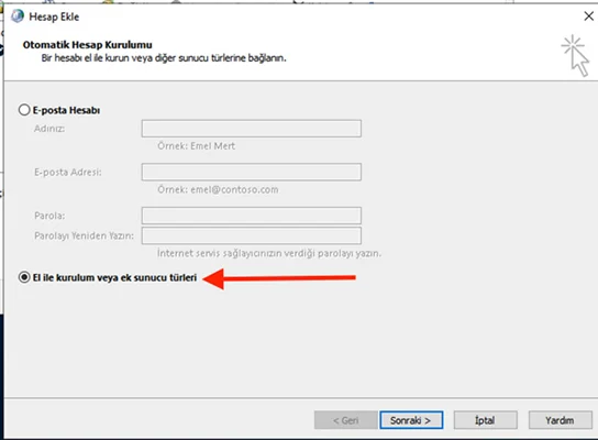 Outlook Mail Kurulumu - Atak Domain